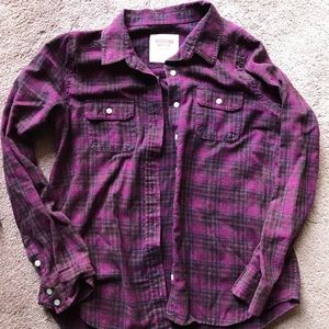 Purple Flannel Button Down